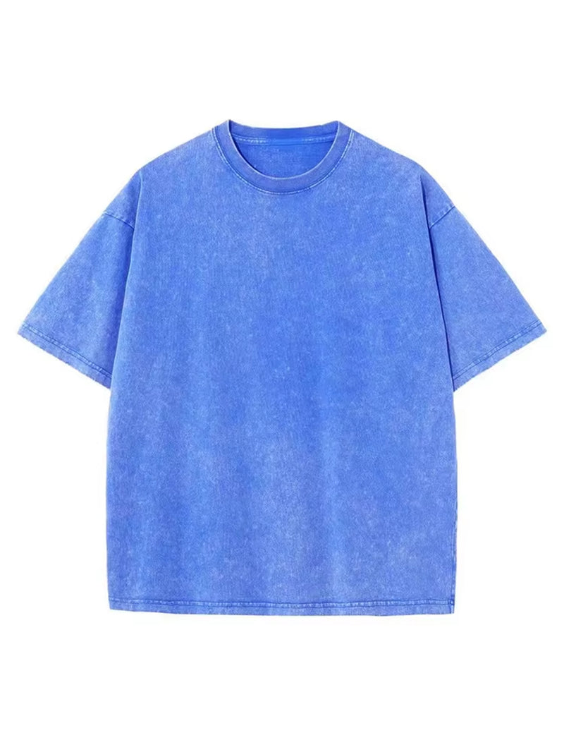 2025 Streetwear Washed Vintage T-Shirts Hip Hop Retro Punk T Shirt Women Tops Cotton Neutral Short Sleeve Acid Wash Tshirts